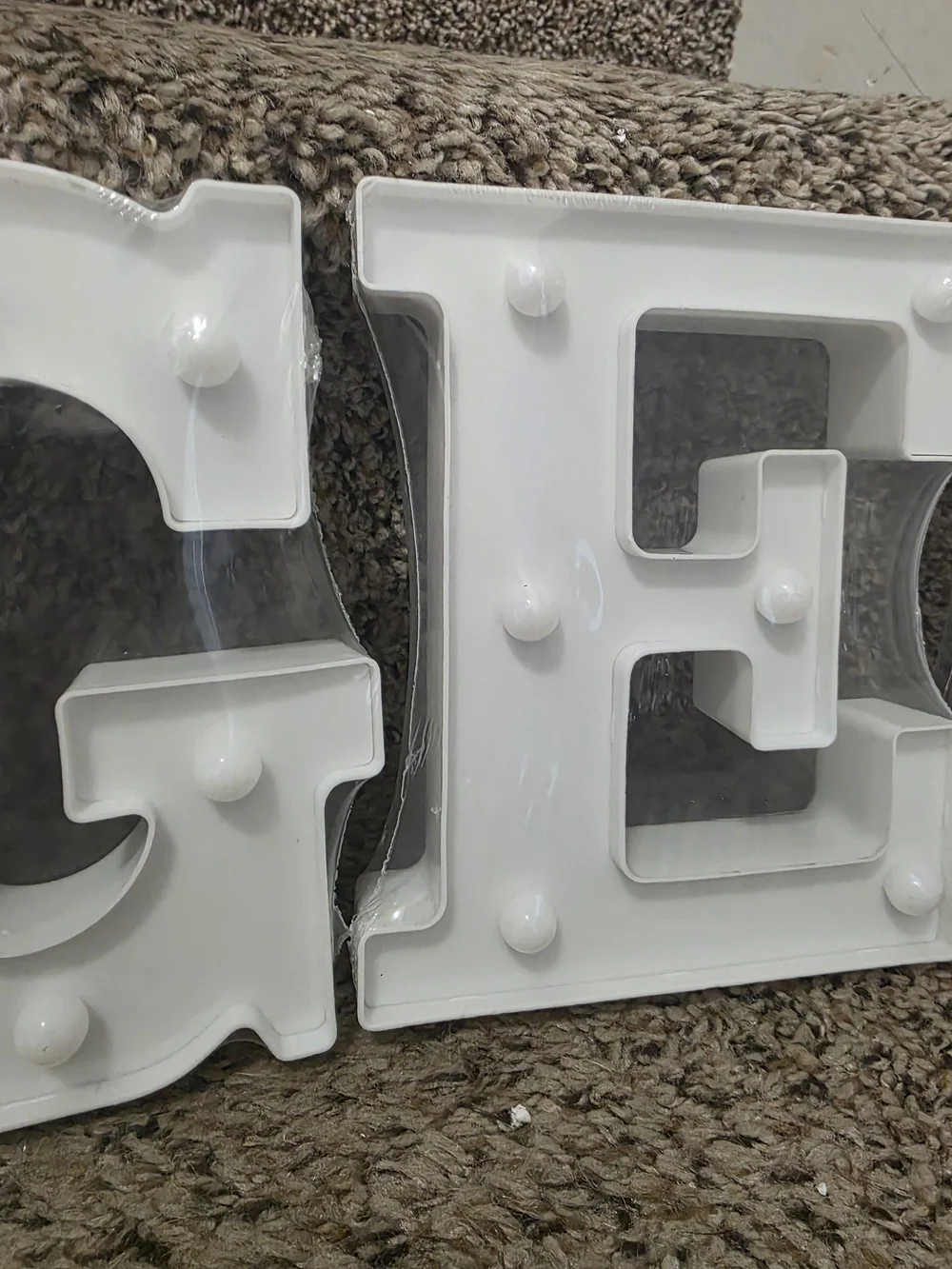 White Marquee Letter Wall Decor - ENGAGED